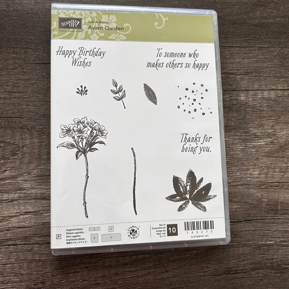 Stampin Up Floral Clear Stamp Set Bundle What I Love & Avant Garden Card‎ Craft